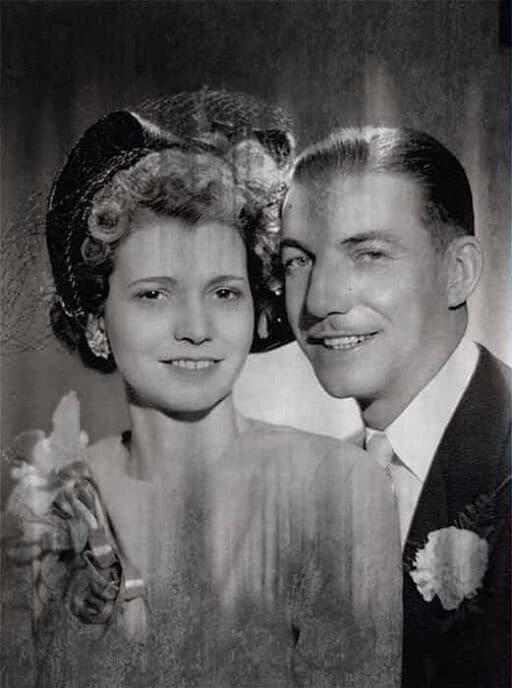 Family snapshot with color loss before restoration